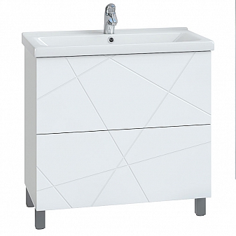 Тумба с умывальником Vigo Geometry 2-800 80 см белая