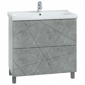 Тумба с умывальником Vigo Geometry 2-800 80 см бетон