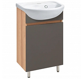 Тумба с умывальником Runo Лада 00-00001195 40 см серый дуб/графит