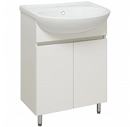 Тумба с умывальником Runo Лада 00-00001163 60 см белая