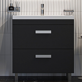 Тумба с умывальником Velvex Orlando 80 tnORL.80-232 80 см серая