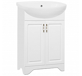 Тумба с умывальником Style Line Олеандр-2 55 люкс 55 см белая