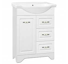 Тумба с умывальником Style Line Олеандр-2 65 люкс 65 см белая