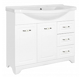 Тумба с умывальником Style Line Олеандр-2 100 люкс 100 см белая