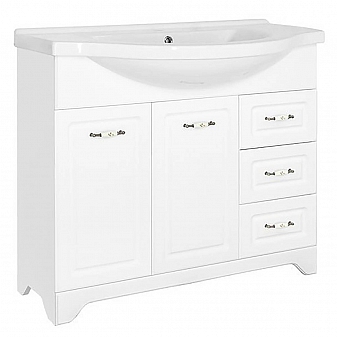 Тумба с умывальником Style Line Олеандр-2 100 люкс 100 см белая