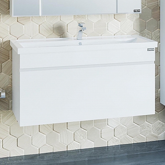 Тумба с умывальником Санта Марс 100 см 3 ящика Фостер подвесная