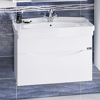 Тумба с умывальником Санта Сатурн 85 см подвесная