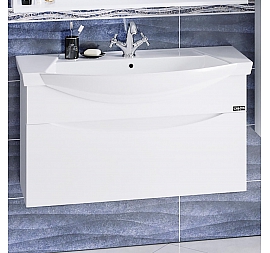 Тумба с умывальником Санта Сатурн 95 см подвесная