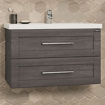 Тумба с умывальником Санта Венера 221014 80 см дуб шале графит