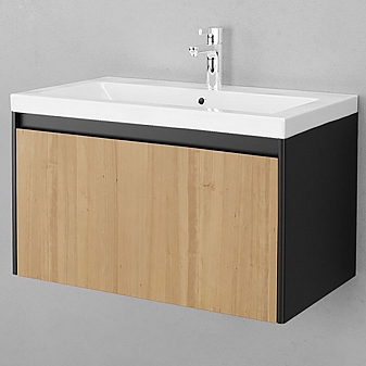 Тумба с умывальником Velvex Klaufs 80.1Y-617.217 80 см подвесная