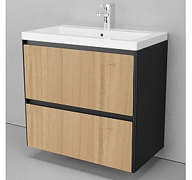 Тумба с умывальником Velvex Klaufs 80.2Y-617.217 80 см подвесная