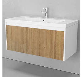 Тумба с умывальником Velvex Klaufs 100.1Y-617.216 100 см подвесная