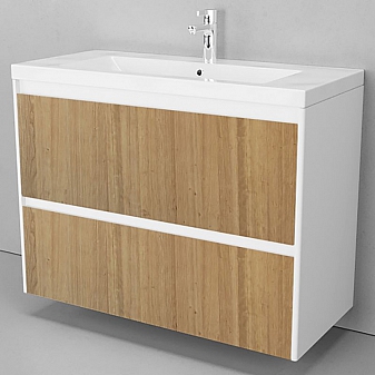 Тумба с умывальником Velvex Klaufs 100.2Y-617.216 100 см подвесная