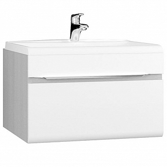 Тумба с умывальником Velvex Cub 60 60 см подвесная белая