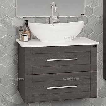 Тумба с умывальником Санта Венера 70 см дуб шале графит