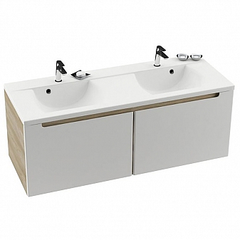 Тумба с умывальником Ravak Classic SD 1300 X000000943 130 см латте/белая