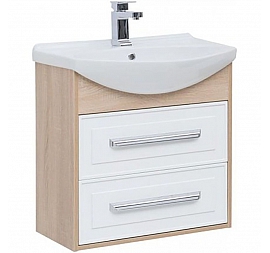 Тумба с умывальником Aquanet Остин 200910 65 см белая/дуб сонома