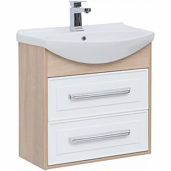 Тумба с умывальником Aquanet Остин 200910 65 см белая/дуб сонома