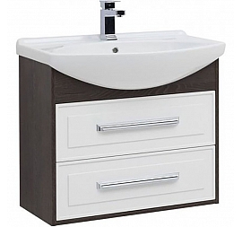 Тумба с умывальником Aquanet Остин 201730 75 см белая/дуб кантербери