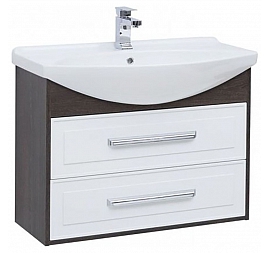 Тумба с умывальником Aquanet Остин 252675 85 см белая/дуб кантербери