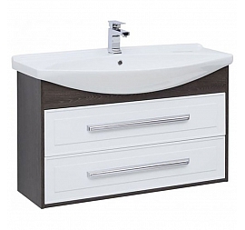 Тумба с умывальником Aquanet Остин 252674 105 см белая/дуб кантербери