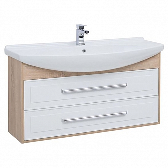 Тумба с умывальником Aquanet Остин 201734 120 см белая/дуб сонома