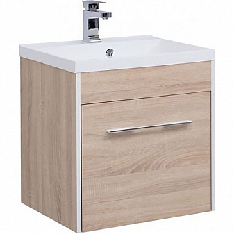 Тумба с умывальником Aquanet Августа 210027 58 см дуб сонома