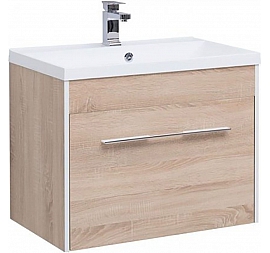 Тумба с умывальником Aquanet Августа 210029 75 см дуб сонома