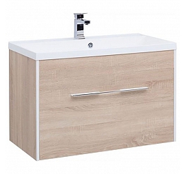 Тумба с умывальником Aquanet Августа 210031 90 см дуб сонома