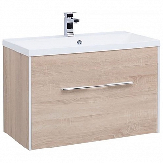 Тумба с умывальником Aquanet Августа 210031 90 см дуб сонома