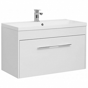 Тумба с умывальником Aquanet Августа 210019 100 см белая
