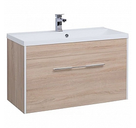 Тумба с умывальником Aquanet Августа 210021 100 см дуб сонома