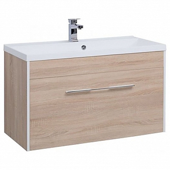 Тумба с умывальником Aquanet Августа 210021 100 см дуб сонома