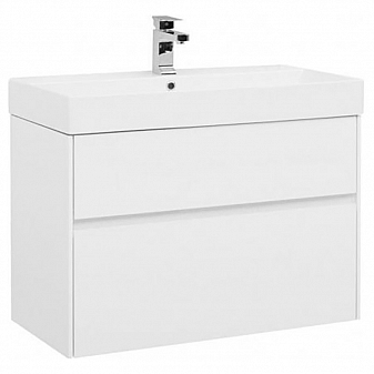 Тумба с умывальником Aquanet Бруклин 203960 85 см белая