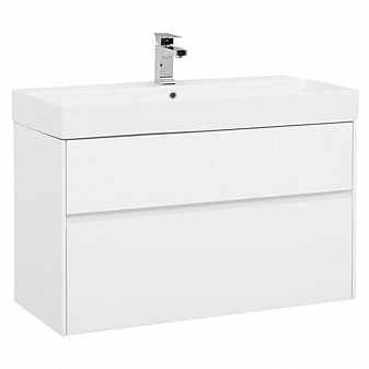 Тумба с умывальником Aquanet Бруклин 203961 100 белая