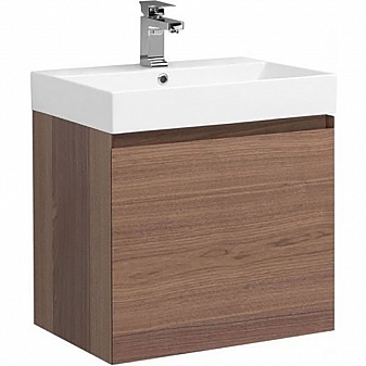 Тумба с умывальником Aquanet Нью-Йорк 203945 60 см шпон орех