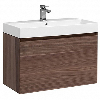 Тумба с умывальником Aquanet Нью-Йорк 203947 85 см шпон орех