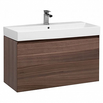 Тумба с умывальником Aquanet Нью-Йорк 203949 100 см шпон орех
