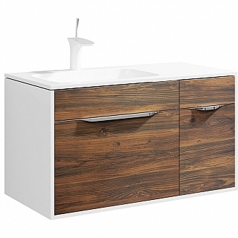 Тумба с умывальником Aqwella 5 stars Malaga Mal.01.09/L/CD 90 см крафт темный