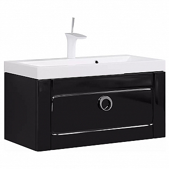 Тумба с умывальником Aqwella 5 stars Infinity Inf.01.08/001/BLK 80 см черный