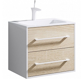 Тумба с умывальником Aqwella 5 stars Miami Mai.01.06 60 см белый/дуб сонома