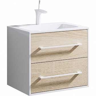 Тумба с умывальником Aqwella 5 stars Miami Mai.01.06 60 см белый/дуб сонома