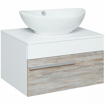 Тумба с умывальником Runo Вудлайн Гамма 65 см