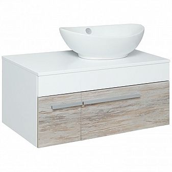 Тумба с умывальником Runo Вудлайн Гамма 85 см