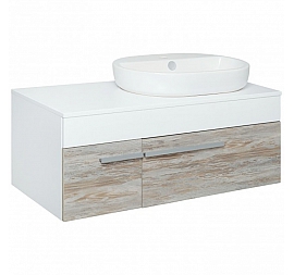 Тумба с умывальником Runo Вудлайн Caspia Oval 100 см