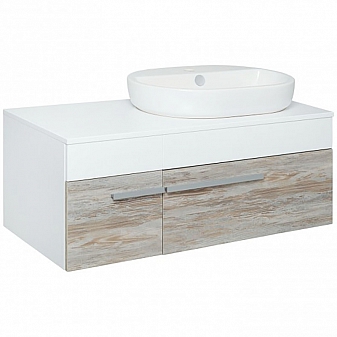 Тумба с умывальником Runo Вудлайн Caspia Oval 100 см