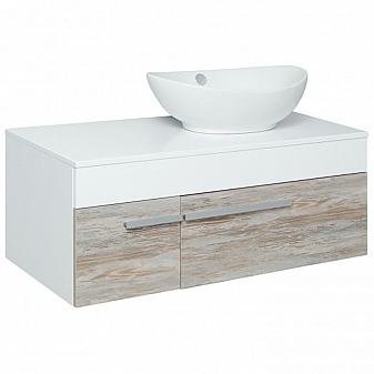 Тумба с умывальником Runo Вудлайн Гамма 100 см