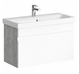 Тумба с умывальником Aqwella Classic Smart SRT0108BS 80 см бетон светлый