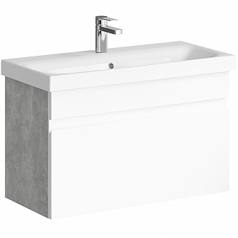 Тумба с умывальником Aqwella Classic Smart SRT0108BS 80 см бетон светлый