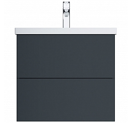Тумба с умывальником AM.PM Gem M90FHX06022GM 60 см 2 ящика графит